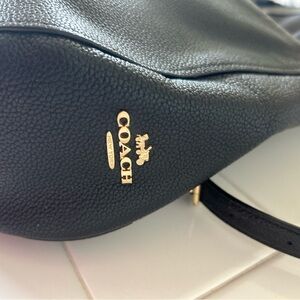 Coach Black Pebbled Leather Shoulder Bag